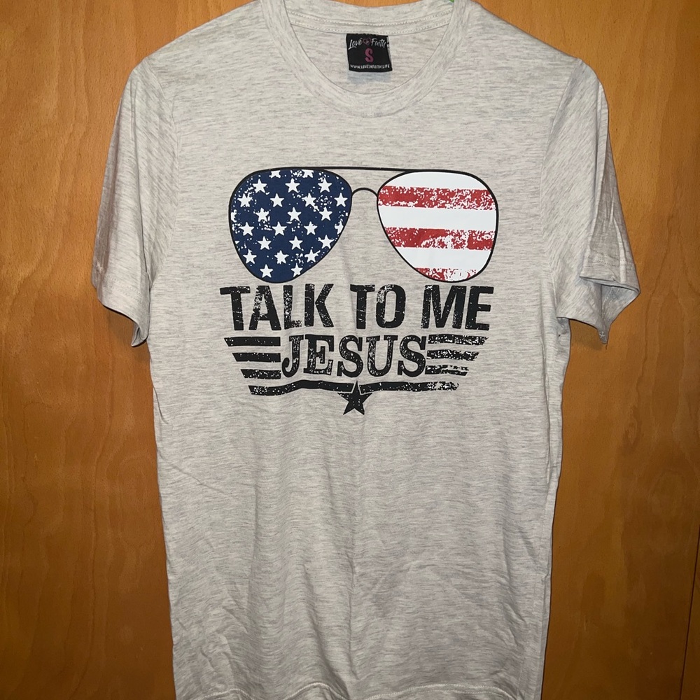 New talk to me Jesus tee S